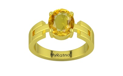 Panchdhatu Thailand Yellow Sapphire Ring Rare Quality (R8)
