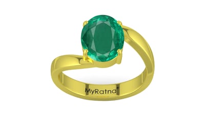 Panchdhatu Zambian Emerald Ring Rare Quality (R2)