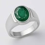 Premium 925 Sterling Silver Emerald Stone Men’s Ring