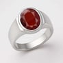 Premium 925 Sterling Silver Hessonite Gomed Stone Men’s Ring
