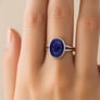 Premium Crafted Sterling Silver Blue Sapphire Ring for Women