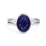 Premium Crafted Sterling Silver Blue Sapphire Ring for Women
