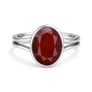 Premium Crafted Sterling Silver Hessonite Gomed Ring for Women