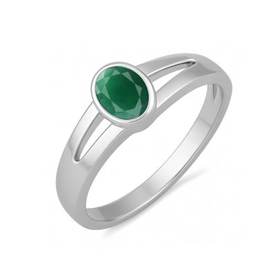 Premium Royal Sterling Silver Emerald (Panna) Ring for Her