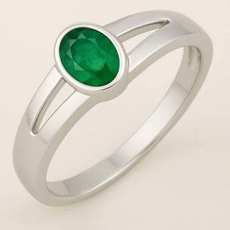 Premium Royal Sterling Silver Emerald (Panna) Ring for Her
