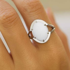 Premium Royal Sterling Silver Opal Gemstone Ring for Her