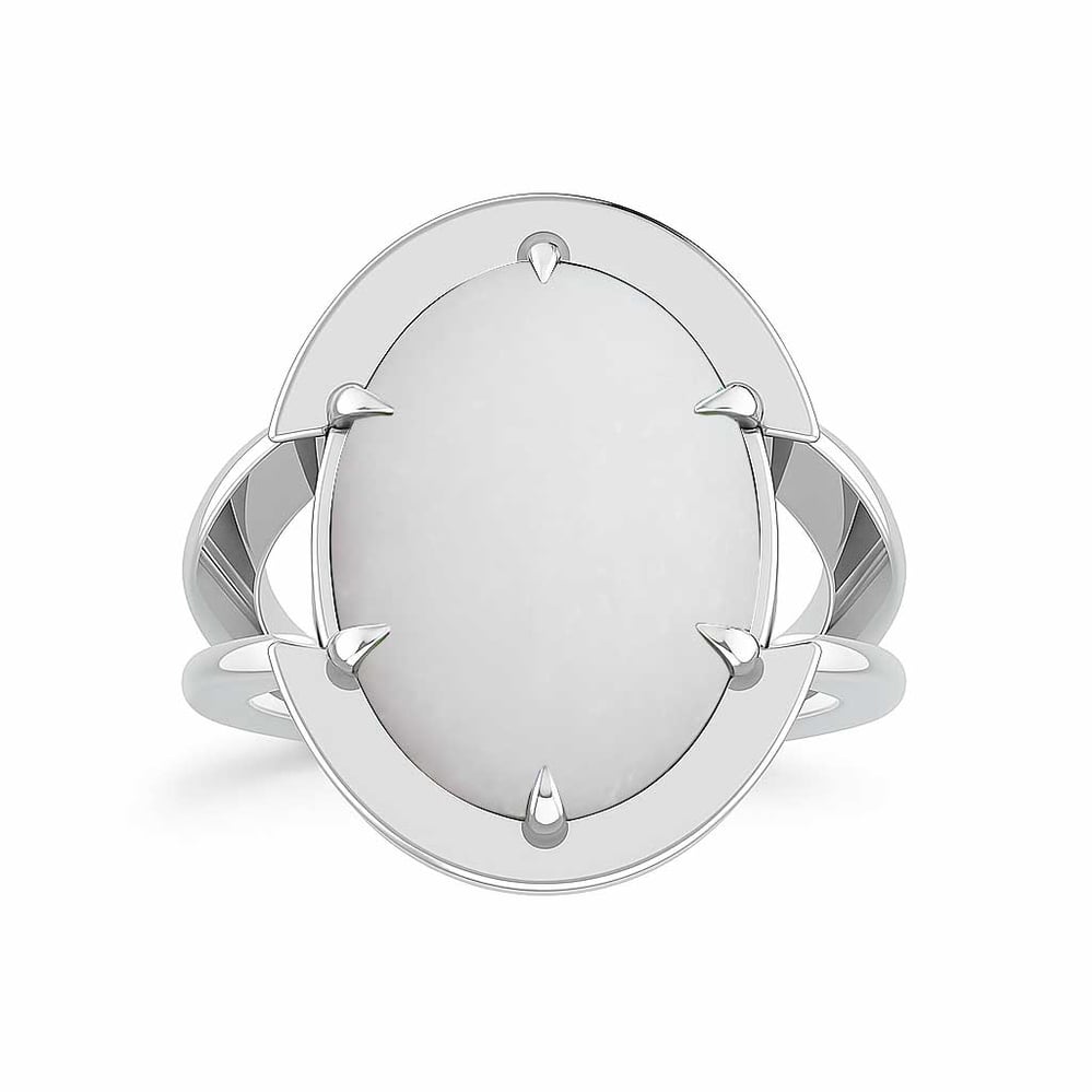 Premium Royal Sterling Silver Opal Gemstone Ring for Her