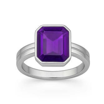 Premium Sterling Silver Amethyst Men’s Ring