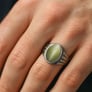 Premium Sterling Silver Cat's Eye Men’s Ring