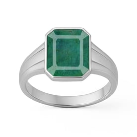 Premium Sterling Silver Emerald Men’s Ring