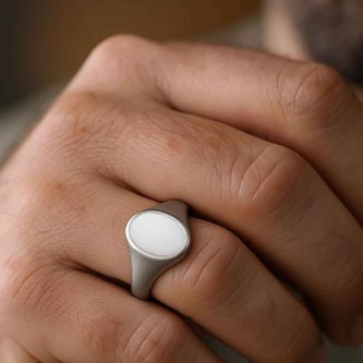 Premium Sterling Silver Opal Men’s Ring