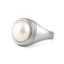 Premium Sterling Silver Pearl Men’s Ring