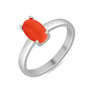 Premium Sterling Silver Red Coral Men’s Ring