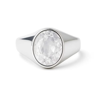 Premium Sterling Silver Zircon Men’s Ring