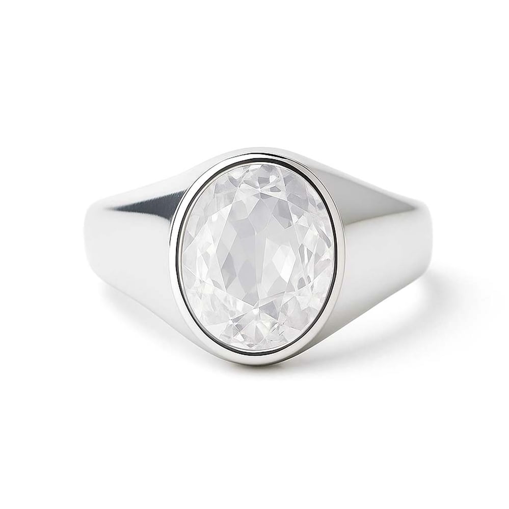 Premium Sterling Silver Zircon Men’s Ring