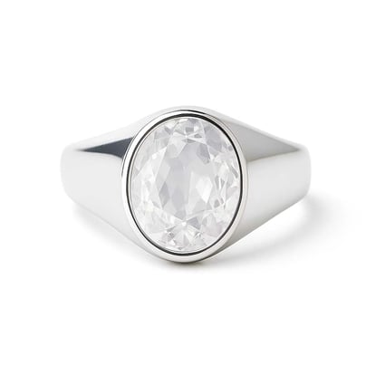 Premium Sterling Silver Zircon Men’s Ring