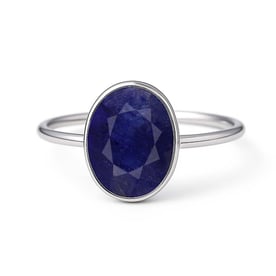Pure 925 Sterling Silver Blue Sapphire Women’s Ring