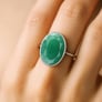 Pure 925 Sterling Silver Emerald Women’s Ring