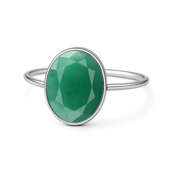 Pure 925 Sterling Silver Emerald Women’s Ring