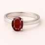 Pure 925 Sterling Silver Hessonite Gomed Ring for Men