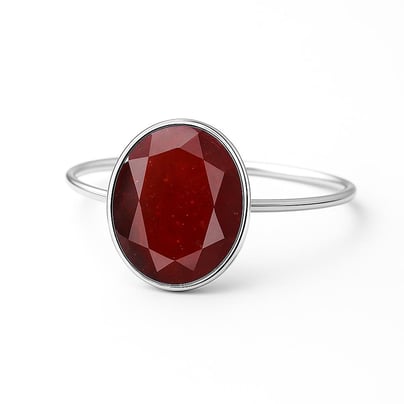 Pure 925 Sterling Silver Hessonite Gomed Women’s Ring