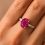 Pure 925 Sterling Silver Ruby Ring for Men