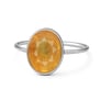 Pure 925 Sterling Silver Yellow Sapphire Women’s Ring