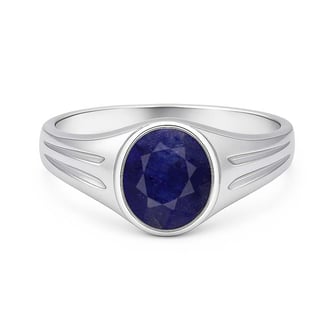 Pure Sterling Silver Neelam (Blue Sapphire) Ratna Women’s Ring