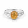 Pure Sterling Silver Pukhraj (Yellow Sapphire) Ratna Women’s Ring