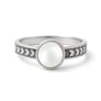 Round Shape Pearl 925 Silver Ring for Men