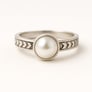 Round Shape Pearl 925 Silver Ring for Men