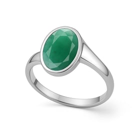 Royal 925 Sterling Silver Emerald Women’s Ring