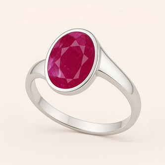 Royal 925 Sterling Silver Ruby Women’s Ring