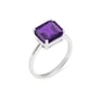 Royal Collection Sterling Silver Amethyst Ring for Women