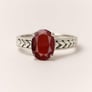 Royal Collection Sterling Silver Hessonite Gomed Gemstone Ring For Male