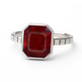 Royal Collection Sterling Silver Hessonite Gomed Ring for Women