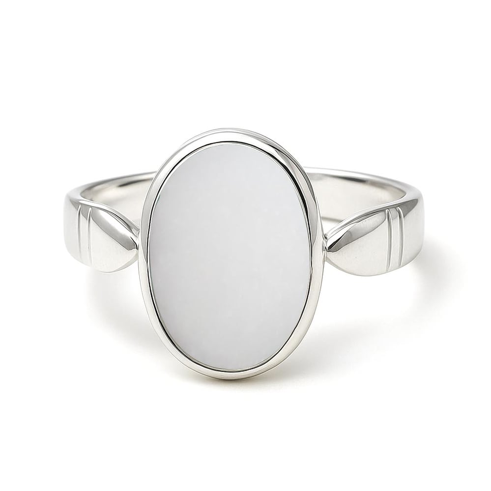 Royal Collection Sterling Silver Opal Ring for Women