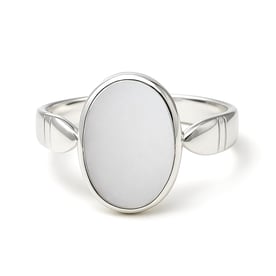 Royal Collection Sterling Silver Opal Ring for Women