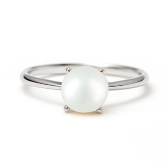 Royal Collection Sterling Silver Pearl (Moti) Ring for Women