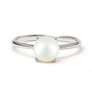 Royal Collection Sterling Silver Pearl (Moti) Ring for Women