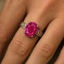 Royal Collection Sterling Silver Ruby Gemstone Ring For Male