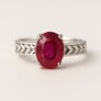 Royal Collection Sterling Silver Ruby Gemstone Ring For Male