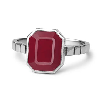 Royal Collection Sterling Silver Ruby Ring for Women