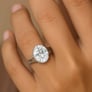 Royal Collection Sterling Silver Zircon Ring for Women
