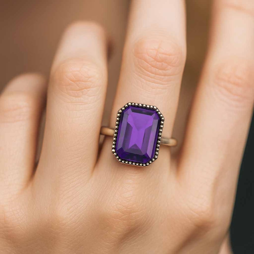 Royal Elite 925 Sterling Silver Amethyst Ladies’ Ring