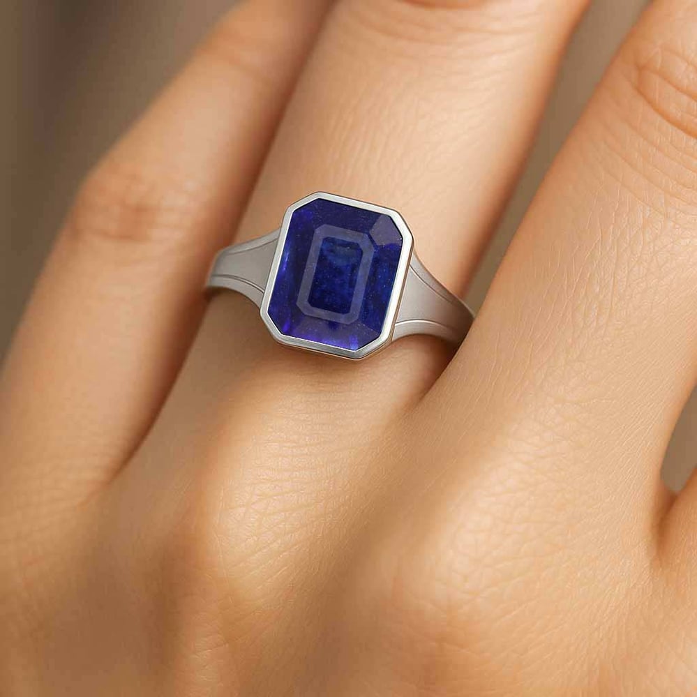 Royal Elite 925 Sterling Silver Blue Sapphire Ladies’ Ring