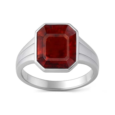 Royal Elite 925 Sterling Silver Hessonite Gomed Ladies’ Ring