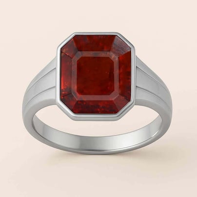 Royal Elite 925 Sterling Silver Hessonite Gomed Ladies’ Ring