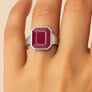 Royal Elite 925 Sterling Silver Ruby Ladies’ Ring