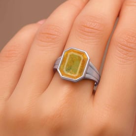 Royal Elite 925 Sterling Silver Yellow Sapphire Ladies’ Ring